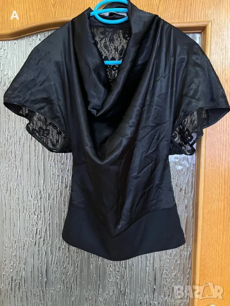 Дамска блуза сатен и дантела, снимка 1