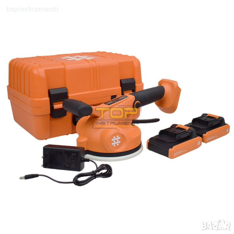 Виброчук акумулаторен за голямоформатни плочки, SHIJING 9392, 2x2Ah, 166 мм, до 120 кг, в куфар, снимка 1