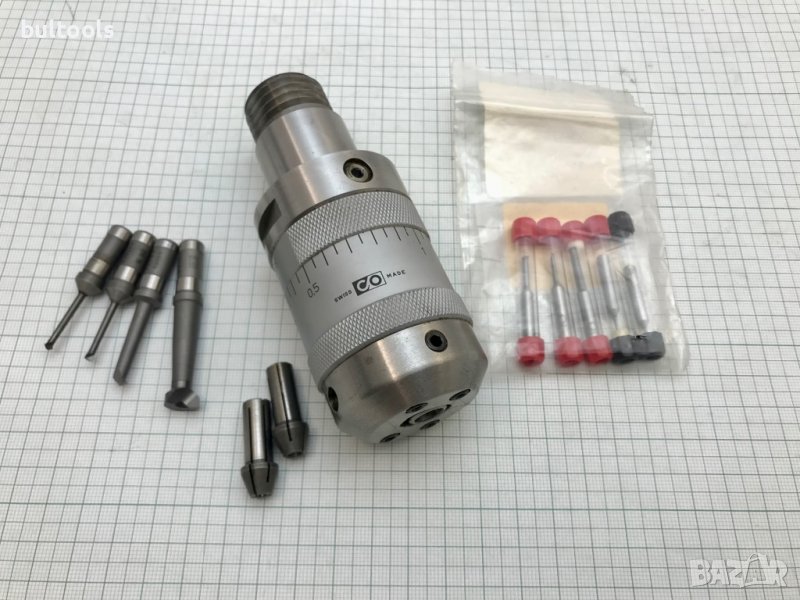 Швейцарска микрометрична глава Ф0.4-20мм./ 5 микрона., снимка 1