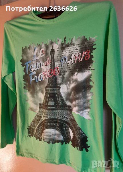 Памучна блуза дълъг ръкав, снимка 1