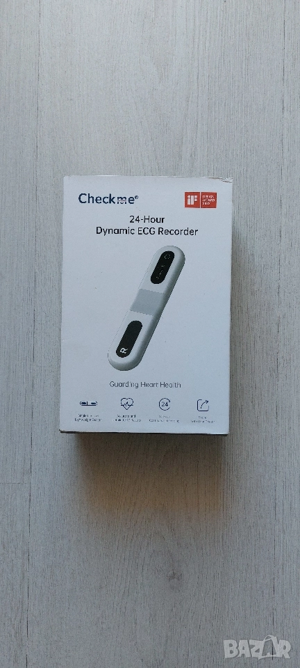 Checkme ER1-LW 24-часов динамичен ЕКГ рекордер (Холтер) с AI анализ и OLED дисплей, снимка 1