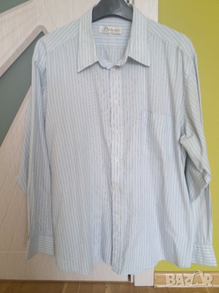Мъжка риза дълъг ръкав голям размер BerKertex-44 см вратна, снимка 1