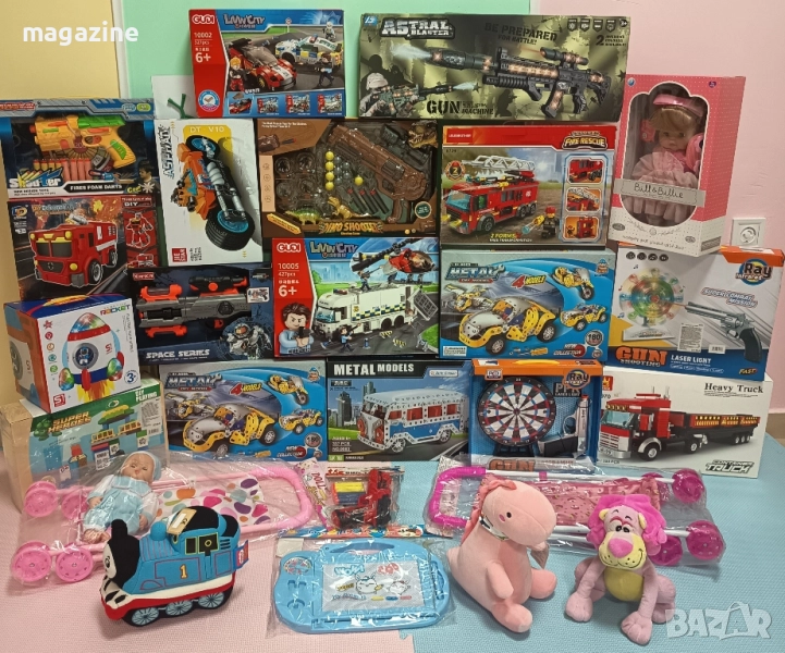 Детски играчки на едро и дребно. Пистолети,кукли,колички и други., снимка 1