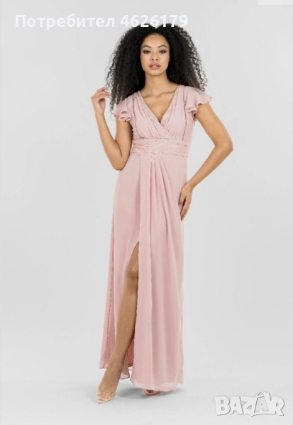 Елегантна дълга рокля L, снимка 1