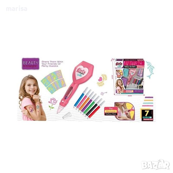 Комплект за татуировки с шаблони, в кутия Код: 2150268/460161, снимка 1