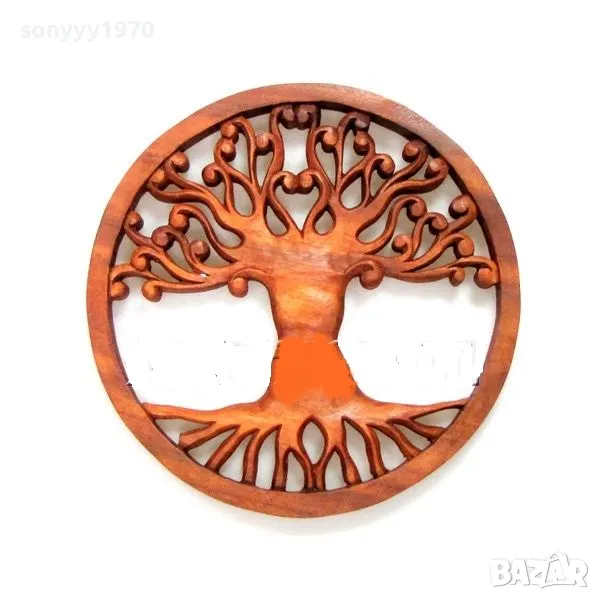 Дърво на живота 30см пано стенно дърворезба 1211241553, снимка 1
