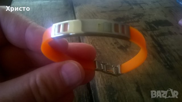 гривна силикон оранж и стомана дизайнерска, снимка 4 - Гривни - 28677866