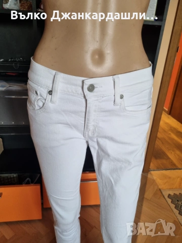 Дамски бели дънки Ralph Lauren, размер 27, снимка 3 - Дънки - 53150937