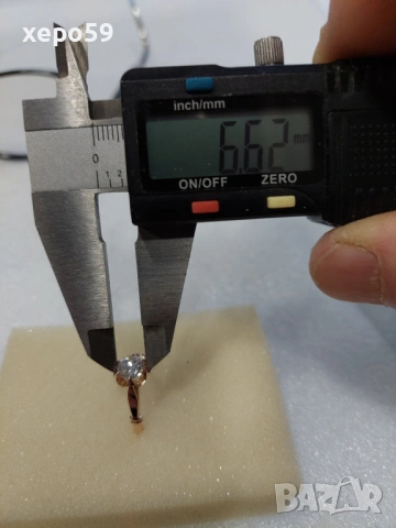 СССР-Златен дамски пръстен с еднокаратов якутски брилянт.Червено руско злато 853., снимка 6 - Пръстени - 53479320