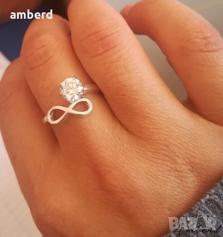 Елегантен сребърен пръстен модел PLR028, снимка 9 - Пръстени - 28855463