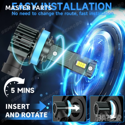  LED Крушки за Кола и Камион 12V-24V – 1:1 Размер Супер Ярки ГАРАНЦИЯ, снимка 4 - Части - 52908486