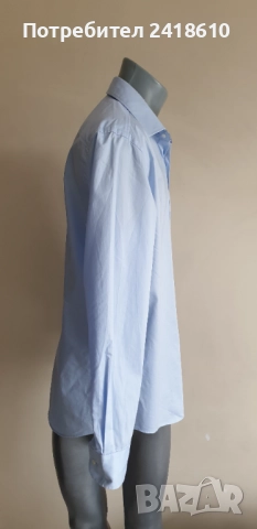 Hugo Boss H - HAND - kent-C3-214 Organic Cotton Slim Fit Mens Size 41 - L - 16  НОВО! ОРИГИНАЛ! Мъжк, снимка 4 - Ризи - 51906648