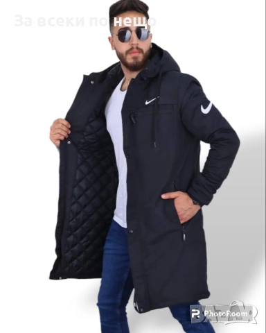 Nike Мъжко Зъмно Дълго Яке - 2 Налични Цвята Код LFS674, снимка 2 - Якета - 51899283