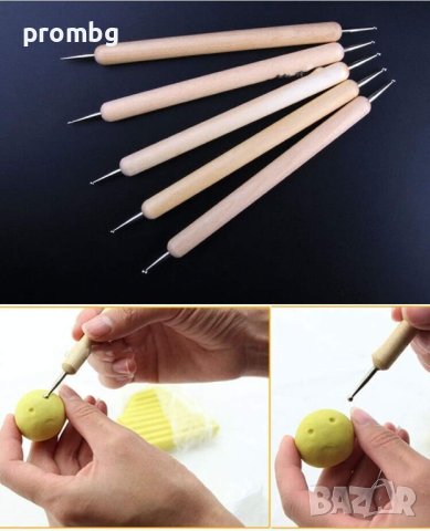 инструменти за моделиране, щамповане 5 бр., кожарски, снимка 5 - Други инструменти - 44131981