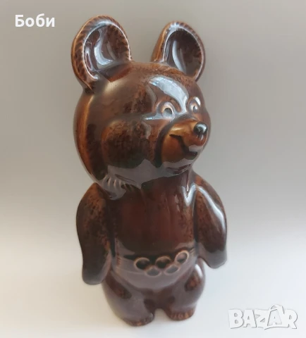 Порцеланова Фигура Миша 15см Олимпиада Москва 1980, снимка 3 - Колекции - 50914008