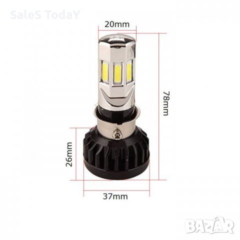 LED крушка за мотор , крушка за мотоциклет, 1бр., бял