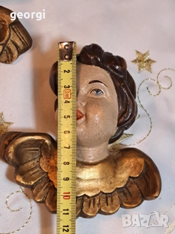 винтидж дървени статуетки на ангели херувими 29/3, снимка 8 - Статуетки - 52294201