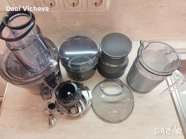 Аксесоар Slow Juicer KitchenAid, Сив, За миксери Artisan, снимка 3 - Миксери - 52813170