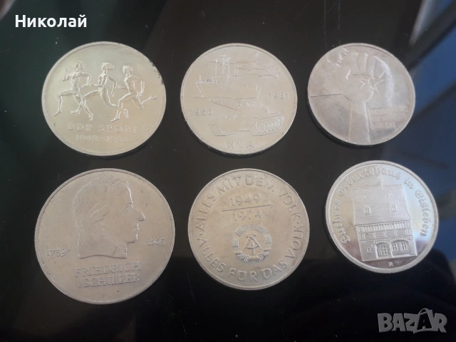 лот от 6 броя юбилейни монети Германия, снимка 3 - Нумизматика и бонистика - 53584914