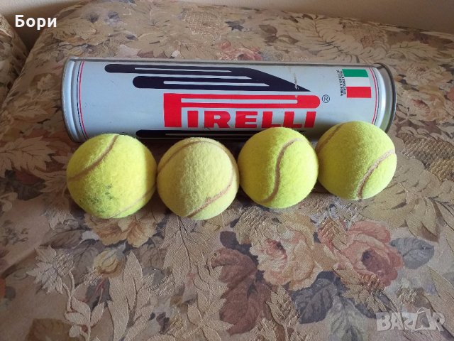 PIRELLI  Топки за тенис на корт в метална кутия, снимка 4 - Тенис - 28357809