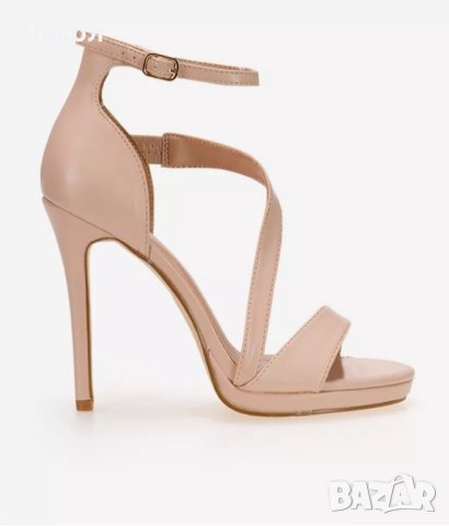 Cандали с тънък ток телесен цвят, снимка 2 - Дамски обувки на ток - 40811654