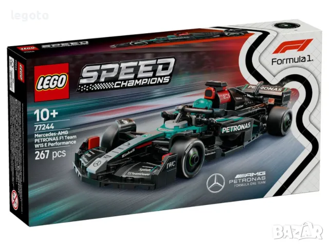 НОВО ЛЕГО 77244 Спийд Шампиони - Болид Мерцедес-AMG F1 W15 LEGO 77244 Mercedes-AMG PETRONAS F1 Team 