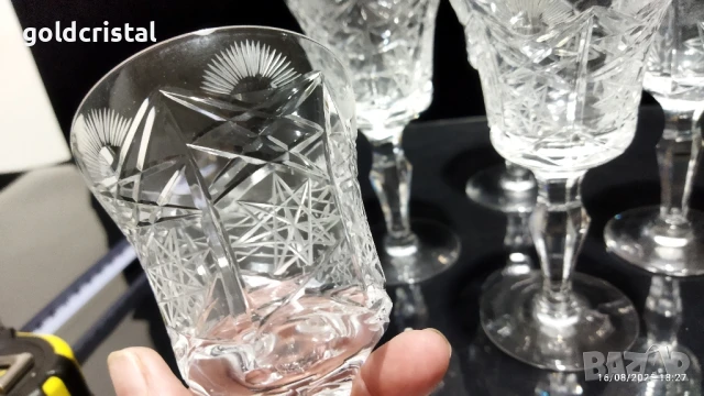 кристални чаши , снимка 4 - Други ценни предмети - 38072506