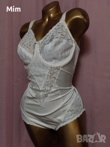  Резервирани Prima Donna 85 D Луксозно ,сатенено боди в цвят екрю , снимка 3 - Бельо - 53600928