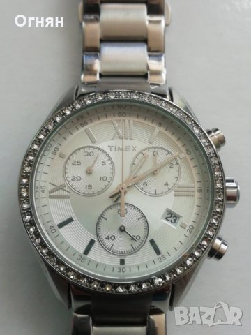 Часовник TIMEX Chronograph за Дами с камъни Сваровски, снимка 2 - Дамски - 27734077