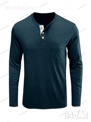 Мъжка едноцветна блуза с дълъг ръкав, 5цвята - 023, снимка 13 - Блузи - 39609541