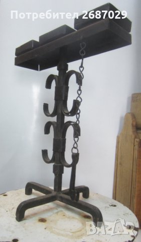 Свещници:  Железният светилник, троен свещник или пепелник, Африка, глава,  животно, снимка 3 - Други - 32364050