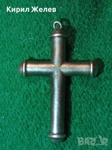 СТИЛЕН СРЕБЪРЕН ВИНТИДЖ АРТ КРЪСТ СРЕБРО ВИСОКА ПРОБА РЪЧНА ИЗРАБОТКА 18732, снимка 2 - Колиета, медальони, синджири - 43221554