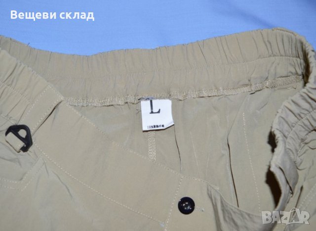 Къси мъжки бежови карго, тактически панталони леки L, снимка 7 - Къси панталони - 43850461