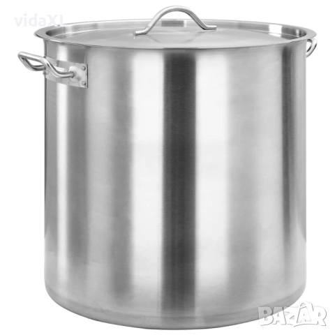 vidaXL Тенджера, 71 л, 45x45 см, неръждаема стомана(SKU:51136), снимка 1
