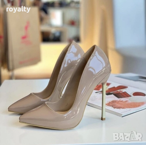 Обувки на Ток - Бежов Лак