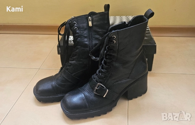 Черни боти, естествена кожа, номер 39