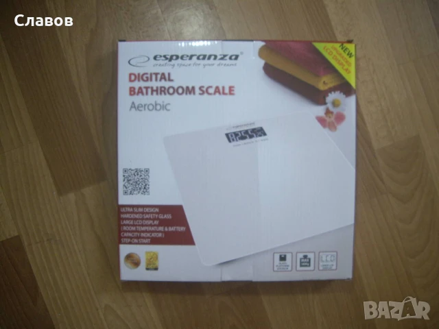 Електронен стъклен кантар Esperanza Aerobic (Полша), снимка 2 - Други стоки за дома - 51388524