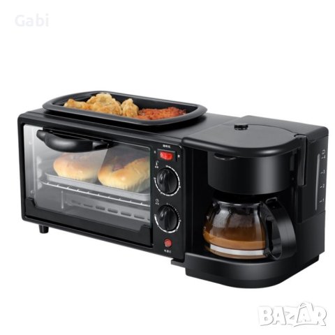 Многофункционална печка, тостер фурна и кафе машина 3в1 ЦЕНА-29.00€, снимка 4 - Печки, фурни - 43563226