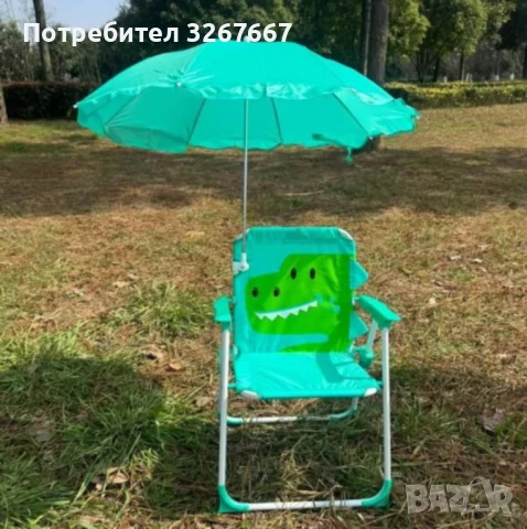 Детски сгъваем стол с чадър, снимка 3 - Други - 50635287