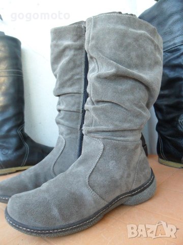 дамски ботуши 37 original JANET D®., 100% естествен велур ,GOGOMOTO.BAZAR.BG®