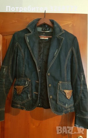 Дамско яке с лисича яка, S размер, снимка 5 - Якета - 35259519