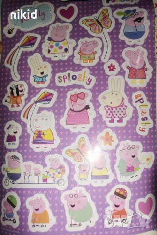 200 бр Пепа Пиг Pepa Pig Peppa Pig книжка албум самозалепващи лепенки стикери , снимка 3 - Други - 35247930