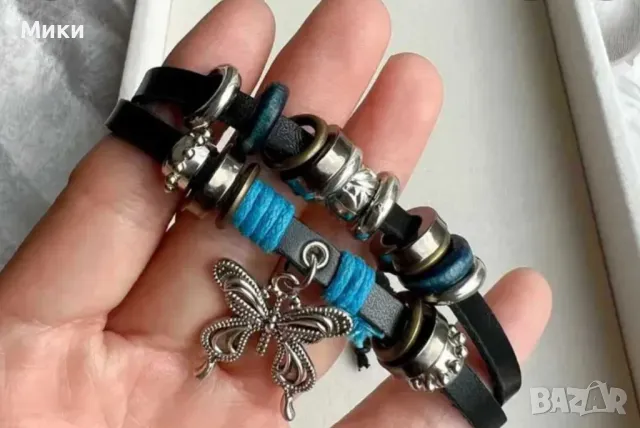 Дамски и мъжки гривни от PU кожа, колиета с бухал, снимка 6 - Гривни - 48676796