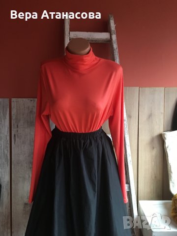 🔥 Памучно поло в коралов цвят🧡