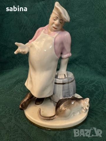 Статуетка/фигурка Котарак и готвач, ЛФЗ Ломоносов, СССР