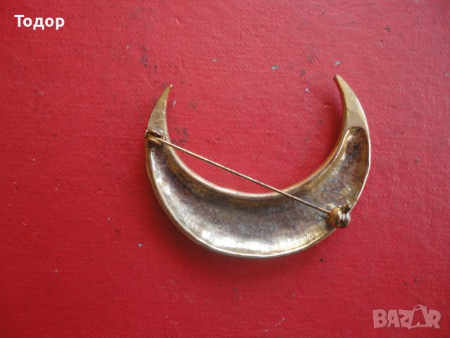 Уникална позлатена брошка с емайл Ден и Нощ, снимка 4 - Други - 40083513