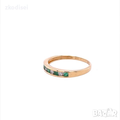 Златен дамски пръстен с 4 бр. брилянти 1,60гр. размер:53 14кр. проба:585 модел:20548-4, снимка 2 - Пръстени - 43008535
