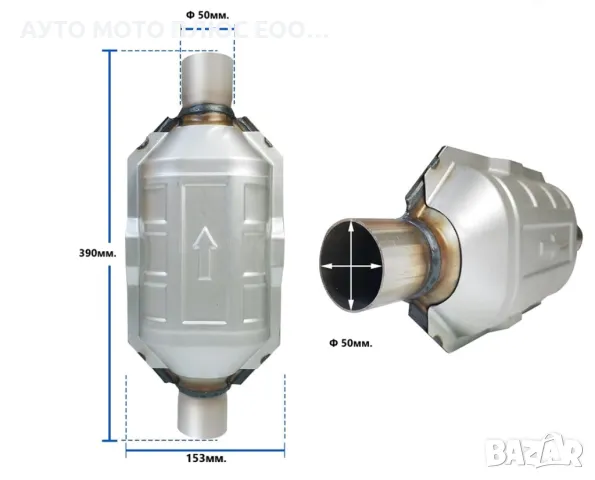 Универсален Керамичен Катализатор - Ф 50/EURO 4 до 3000 кубика.