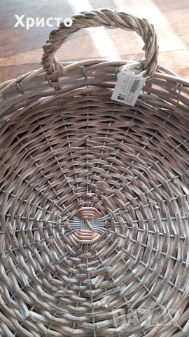 плетен поднос с дръжки от естествена тръстика бамбук за сервиране, нов, етикет.  Диаметър ф37,5 см,, снимка 6 - Прибори за хранене, готвене и сервиране - 44906947