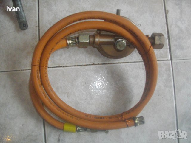 4 kg/h-10 bar-Газов Редуцир Вентил-GOK-Високо Налягане-НОВ-с Маркуч-Немски-50 mbar-Голям-Бронзов, снимка 8 - Други инструменти - 43116286